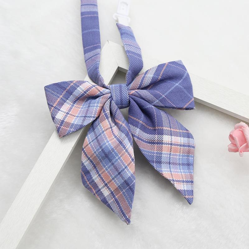 Personalized Flower Plaid Uniform Collar Flower Bow Tie Small Fresh Sailor Suit Bow KTB