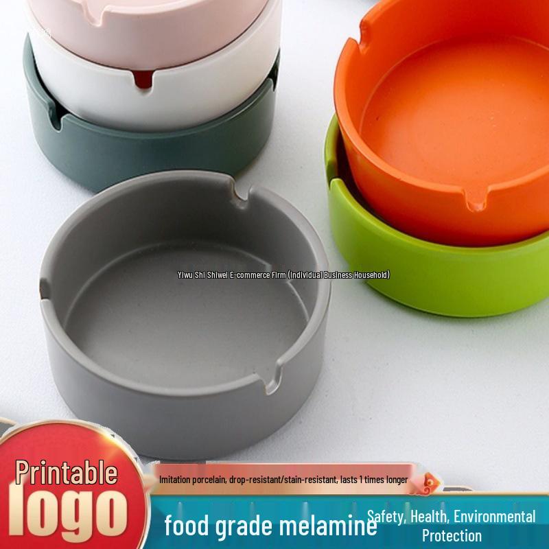 Colorful Drop-Resistant Melamine Ashtray for Hotels, Cafes, Homes, and Bars