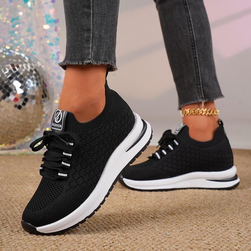 High-ankle Sports Shoes for Women, New Spring-autumn Style, Fashionable and Casual, Thick Sole, Breathable, Suitable for Students, Running Shoes