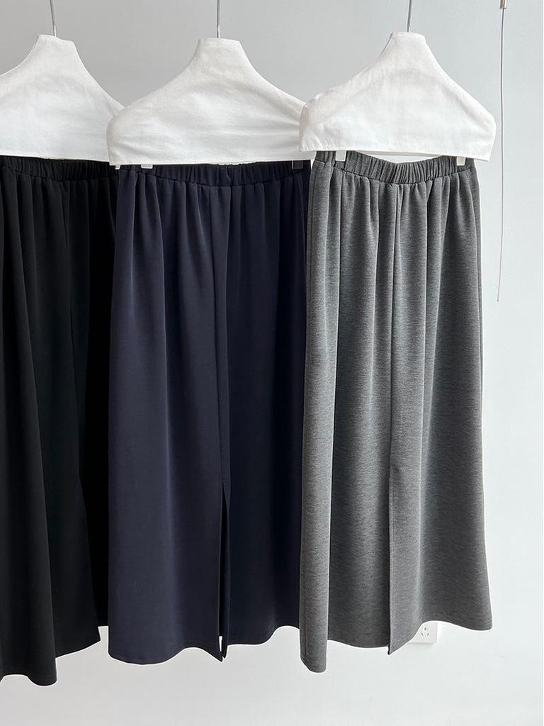 LUXI Korean-Style A-line High Waist Drawstring Maxi Skirt, Summer Casual 2673