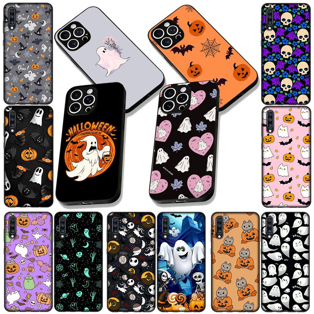 Little Ghost with Halloween Pumpkin Cover for Motorola Moto Edge 50 30 Fusion 40 NEO Ultra Pro E14 G20 E15 G35 G84 G13 G53 Case