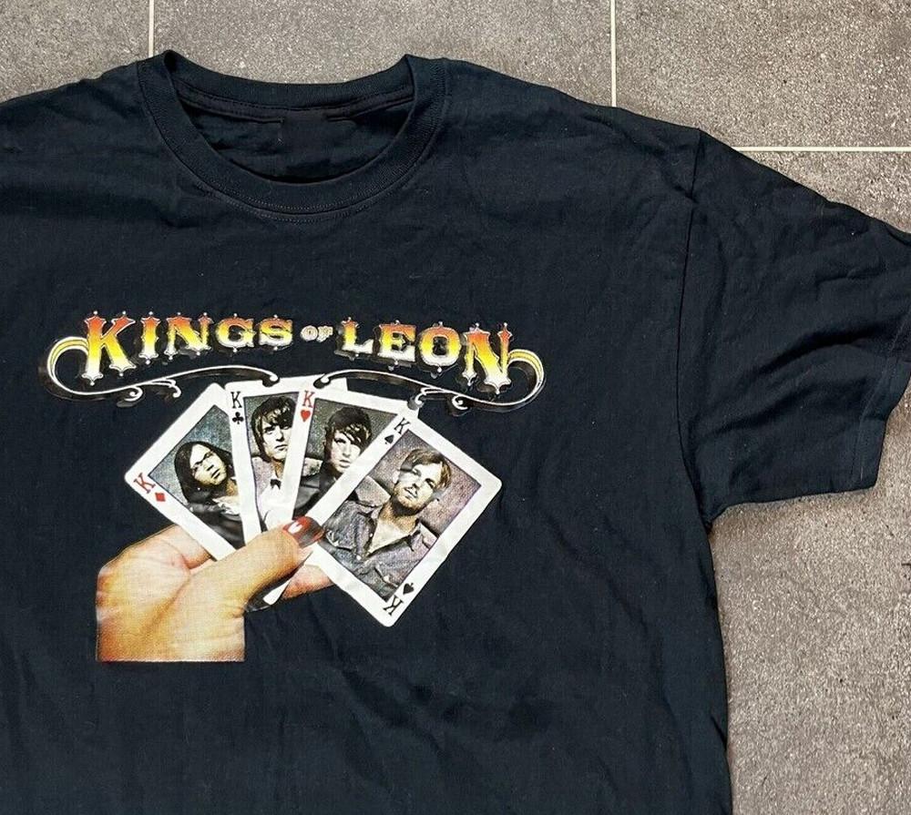 Коллекция KINGS OF LEON Футболка с коротким рукавом Черная Все размеры Унисекс XXXL