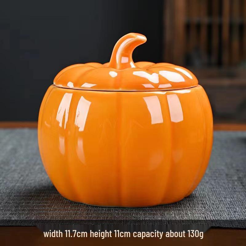 Persimmon Tea Scented Ceramic Candy Jar and Candle Holder