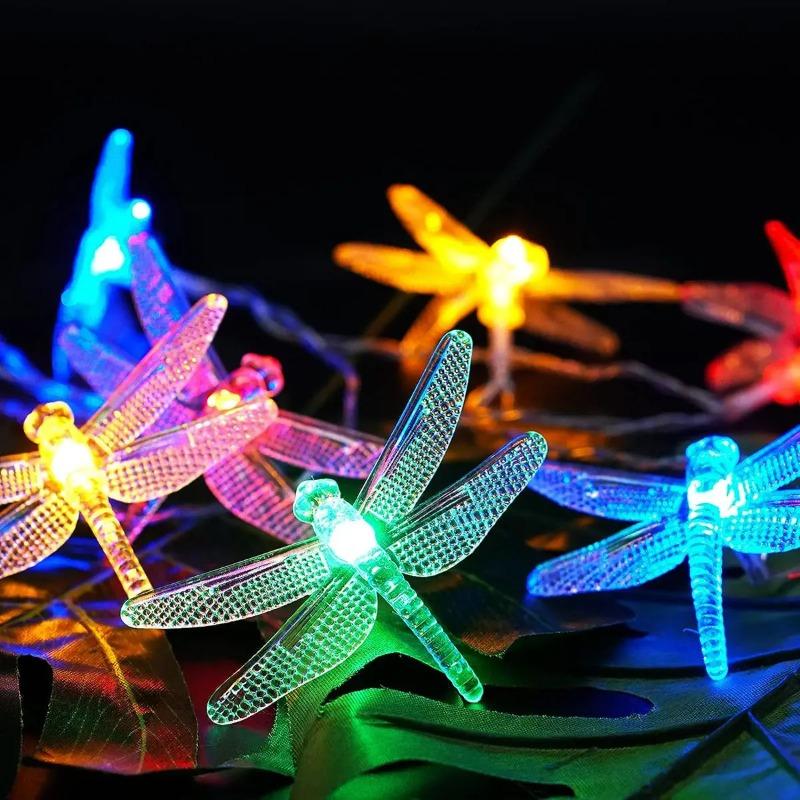 1PC 1.5M 10LED Battery Powered Dragonfly String Lights for Home Garden Bedroom Wedding Birthday Party Festival Holiday Decor