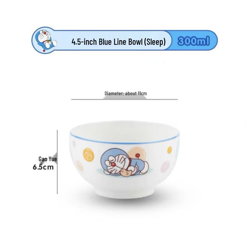 ZISIZ Doraemon Cartoon Ceramic Bowl