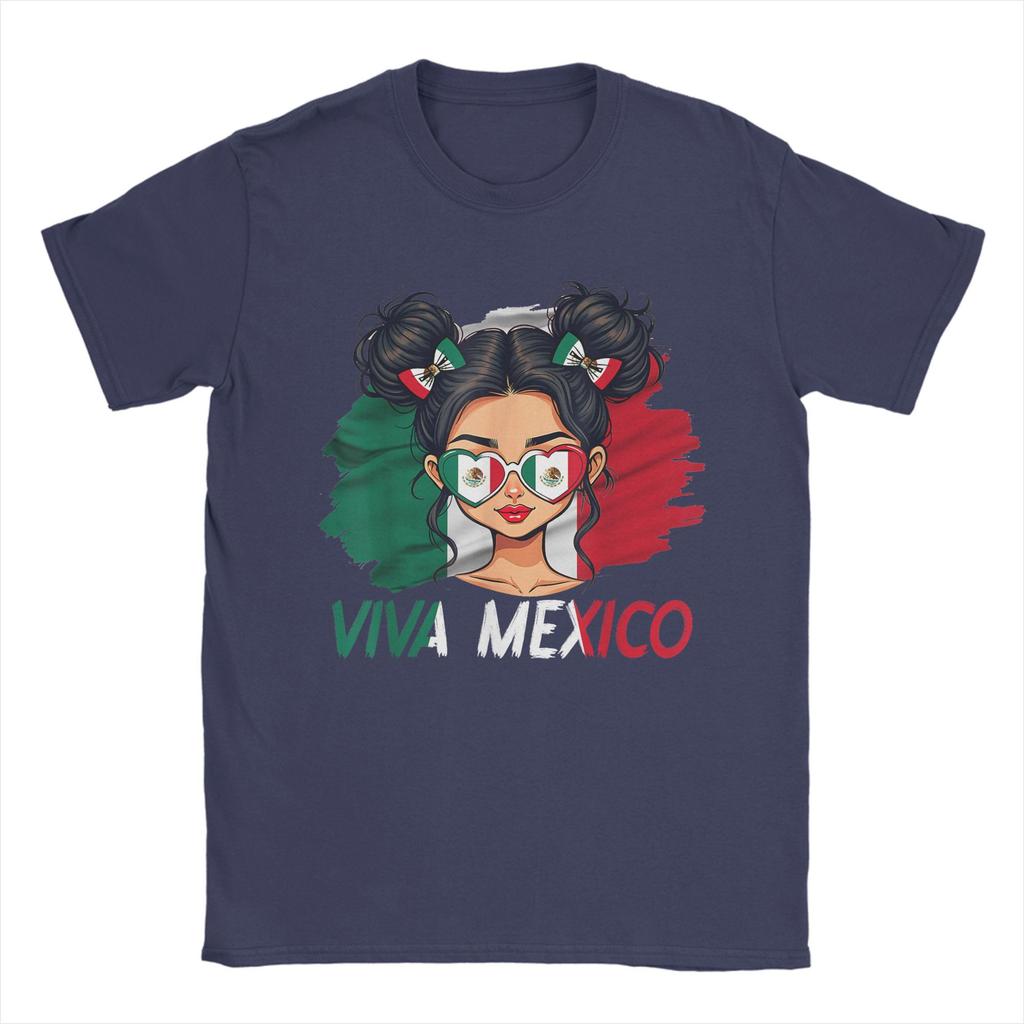 Viva Mexico Independence Day Mexican Flag Women T Shirt For Men's Summer  T-Shirts Round Neck Popular Tees Oversized Tops