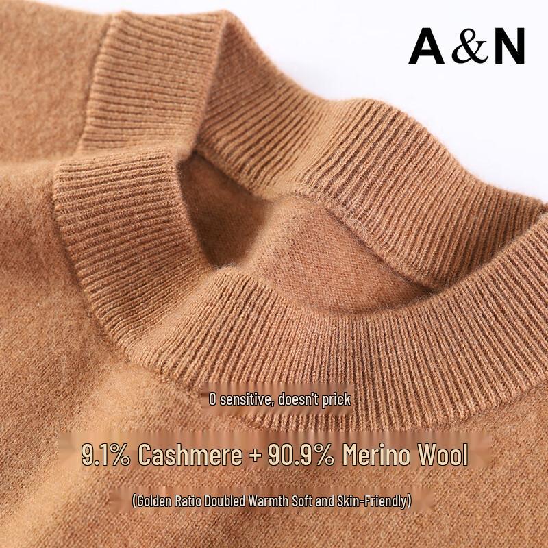 

Antonio Men s Merino Wool & Cashmere Blend Turtleneck Sweater L