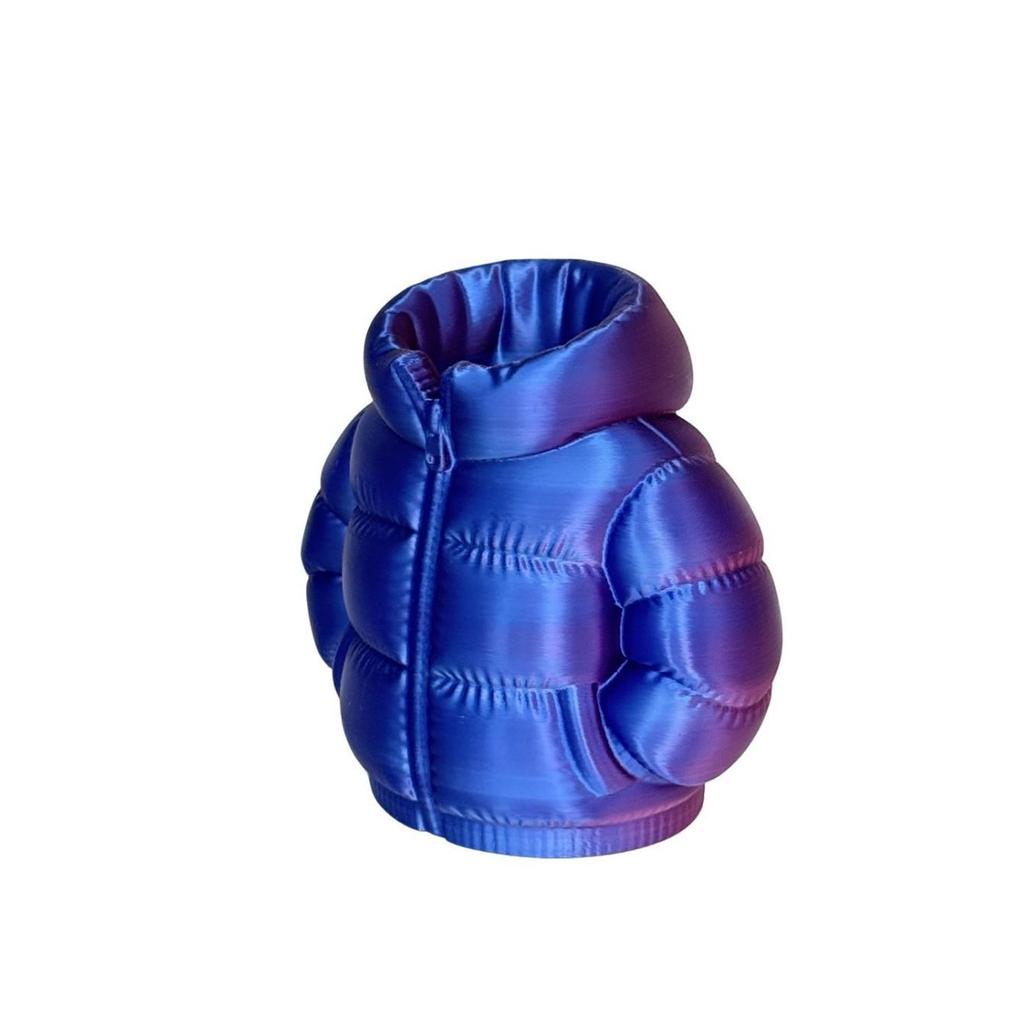 Bunter 3D-gedruckter Daunenjacken-Stifthalter-Schmuck - Einzigartiges Wohnungsgeschenk