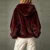 Women's Hooded Zip-Up Coat, Winter Casual Outerwear Jacket for Daily Wear