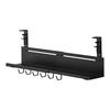 Telescopic Under-Desk Cable Tray Smart Black Computer Cord Case Yamazaki Jitsugyo Cable Storage Router Storage Box Wire Storage Tap Storage Cord Box