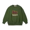 Timberland AF New Box Fit Badge Letter Round Neck Fashion Versatile Pullover Sweatshirt Unisex Sweatshirt Green A661B-EIN