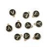 10Pcs Metal Enamel English Letters Charms Pendant For DIY Jewelry Making Necklace Bracelet Accessories