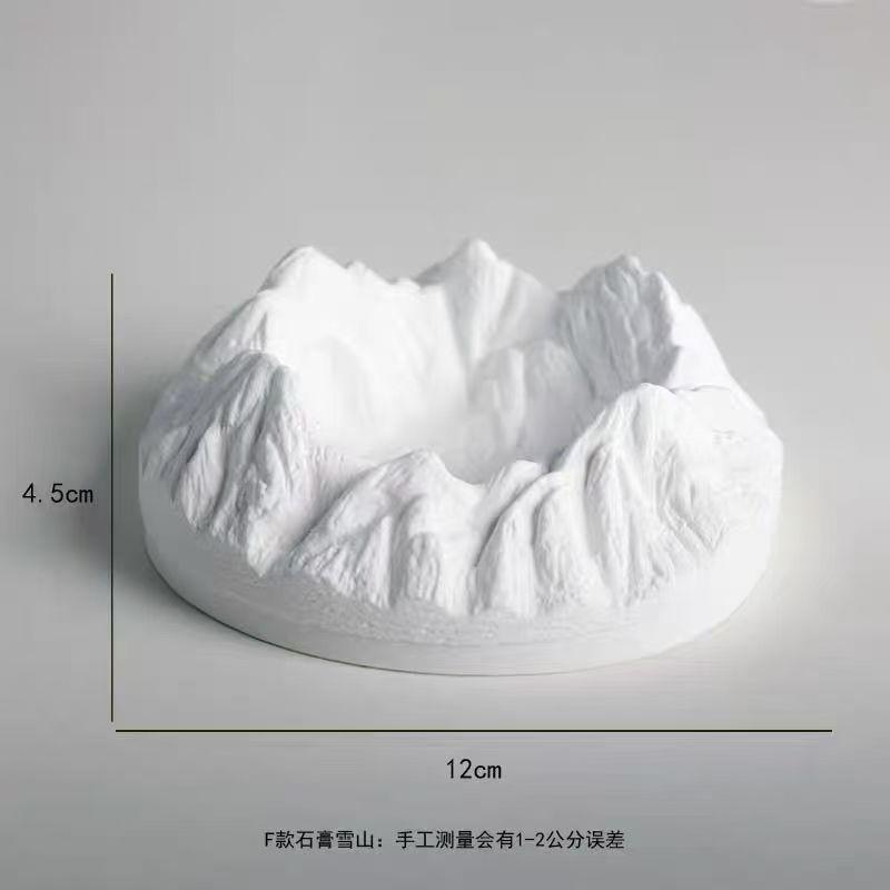 

Y Handcrafted Mountain-Inspired Gypsum Tray - DIY Aromatherapy Candle Holder & Flame-Free Crystal Diffuser, Boho Home Decor белый