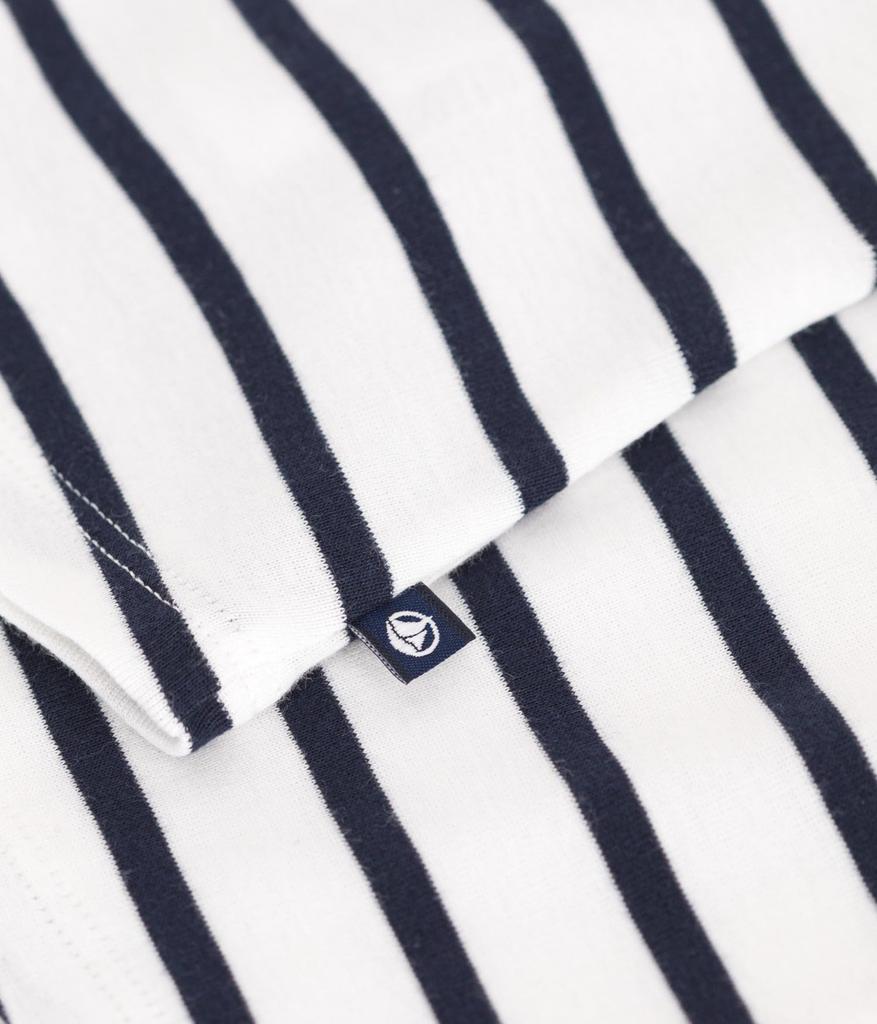 Petit Bateau Short Sleeve Blouse Size 24 86cm A0CP0, Off-White/Navy, Months,