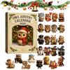 Calendario de Cuenta Atrás de Navidad de 24 Días Adornos Acrílicos Planos 2D Calendario de Adviento de Navidad Calendario de Cuenta Atrás de Navidad Regalos de Navidad
