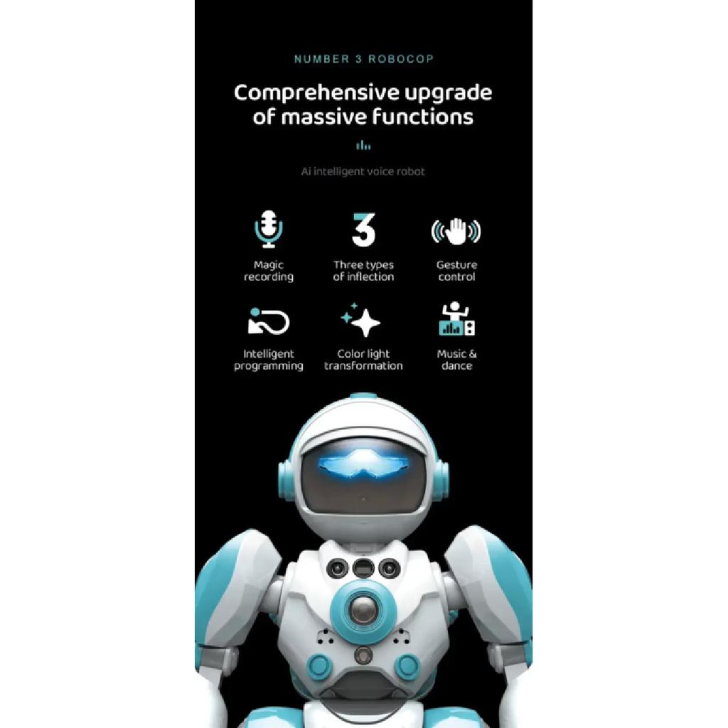 AI Smart RC Robot Toy Talking Dancing Robot (Yellow) Remote Control Programmable