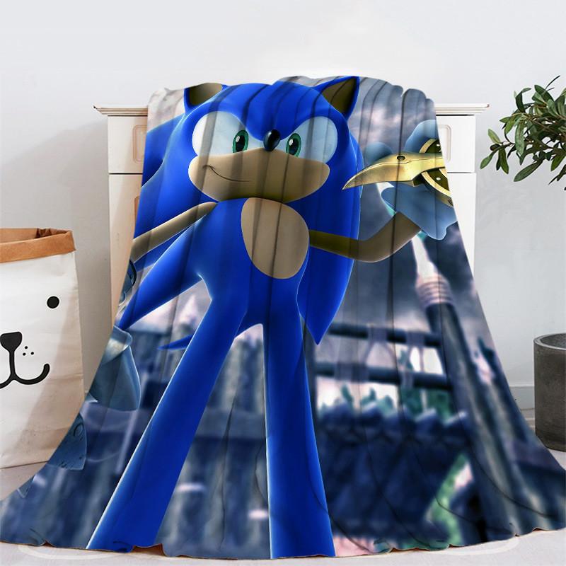 Entzückende Sonic Igel Plüsch Fleece Decke Für Kinder Perfekt Für Winterlichen Komfort