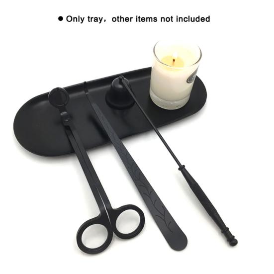 Buy 23cm Nordic Oval Metal Aromatherapy Candle Snuffers Tray Holder