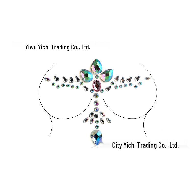 Diamant-Tattoo-Aufkleber für Make-up & Karnevals-Brustdekoration