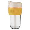 LOCK&LOCK 500ML Portable Double-Layer Glass Straw Cup