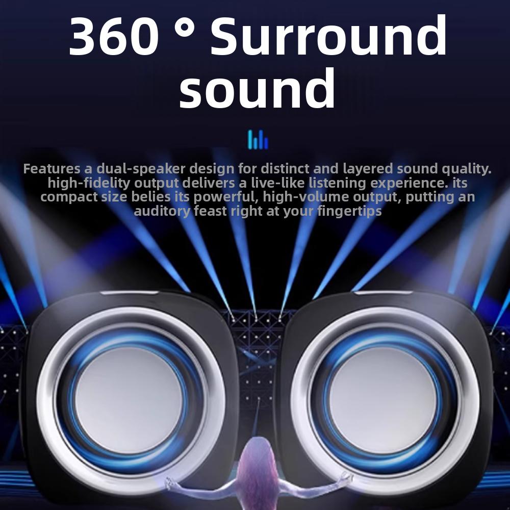 3.5mm Speaker Wired High Volume Stereo Mini Speaker Birthday Gift Wired Small Speaker Home Party