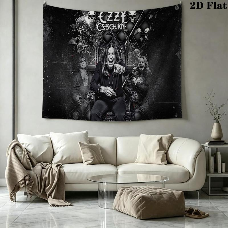 Ozzy Wall Tapestry Aesthetic Wall Hanging Printed Fabric Blanket Decorative Tapestries for Bedroom Living Room Home Decor