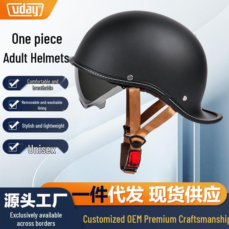 

Vidi 3CDOT Large Retro Half Shell Helmet for Men and Women, Summer Electric Motorcycle Use Large