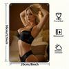 Vintage Lace Black Lingerie Metal Poster Wall Art 12x8 inch Home Decor