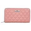 Grace Quilted Rose Pink Leather Wallet/Clutch for Women