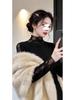 2026 Trendy Women's High-Neck Lace Base Layer - Warm Brushed Autumn/Winter Inner Top