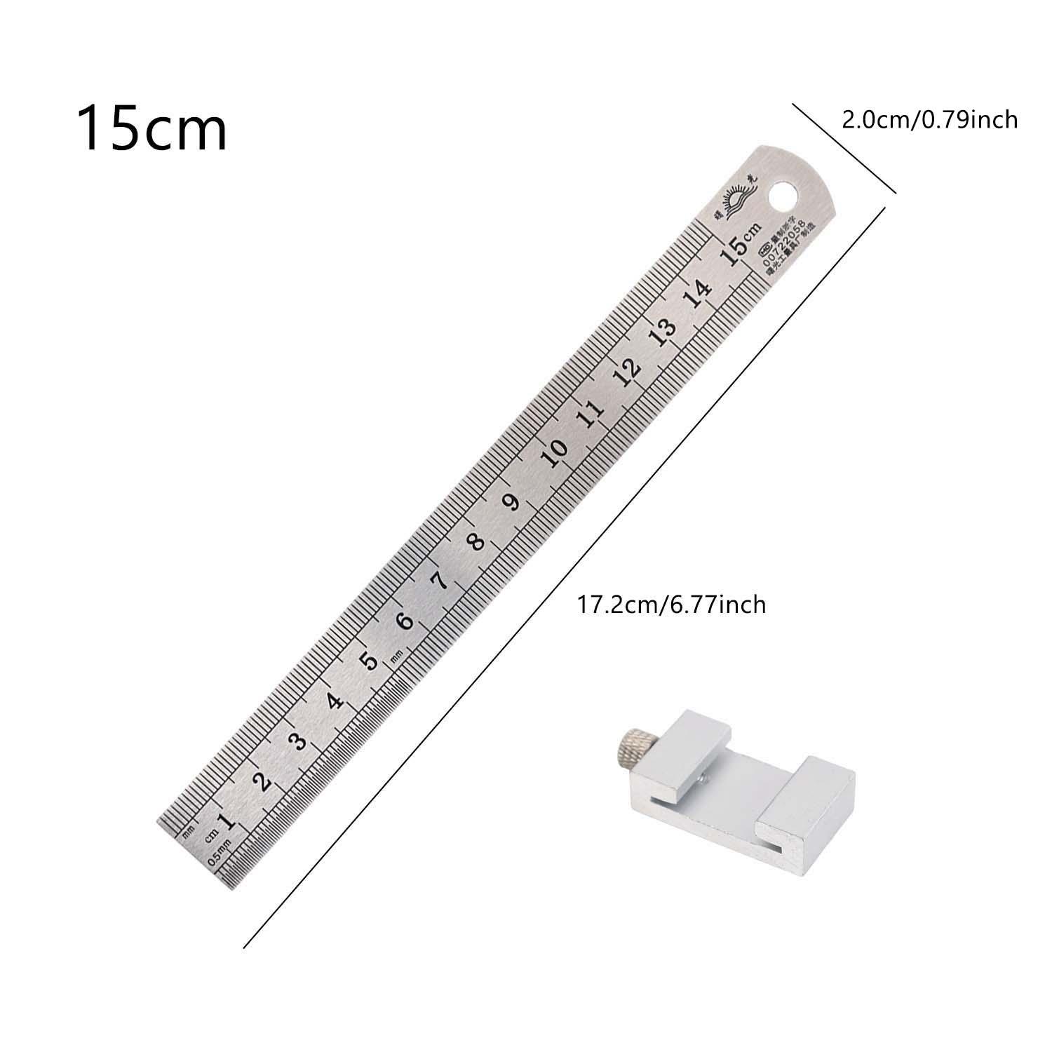 

Stainless Steel Metal Straight Ruler Woodworking Precision Measuring Stationery Drafting Tool Scale Metric Ruler Accessories