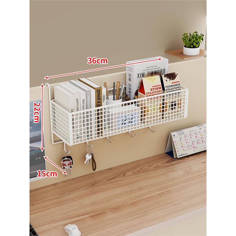 Cesto Portaoggetti da Appendere alla Scrivania Organizer Multifunzione per Cubicolo Ufficio Tavolo da Dormitorio Scaffale da Parete con Ganci