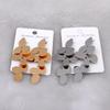 Irregular Geometry Leaf Long Dangle Earrings Retro Exaggerate European Statement Jewelry Golden  Color Punk Party Ear Acc