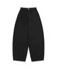 Chambros Curved Balloon Cotton Denim Pants [Black]