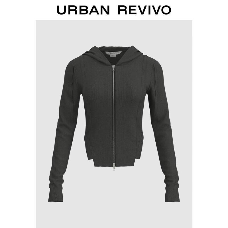 UR Women's Stacked Sleeve Slim Fit Hooded Jacket