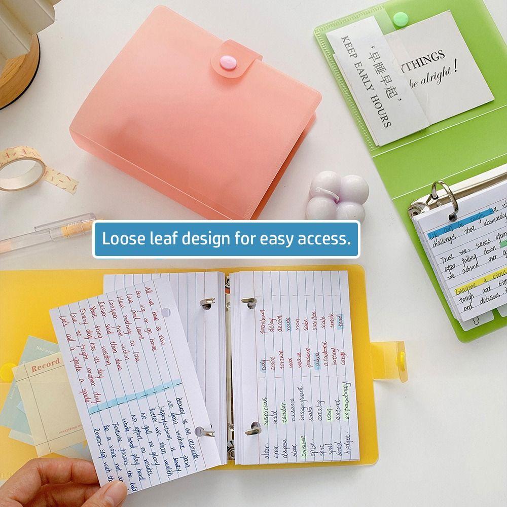 Double Hole Loose-leaf Notebook Horizontal Line Index Stickers Creative Journal Planner Students