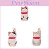 Wooden Lucky Cat Figurine Home Decor Gift For Office And Living Room