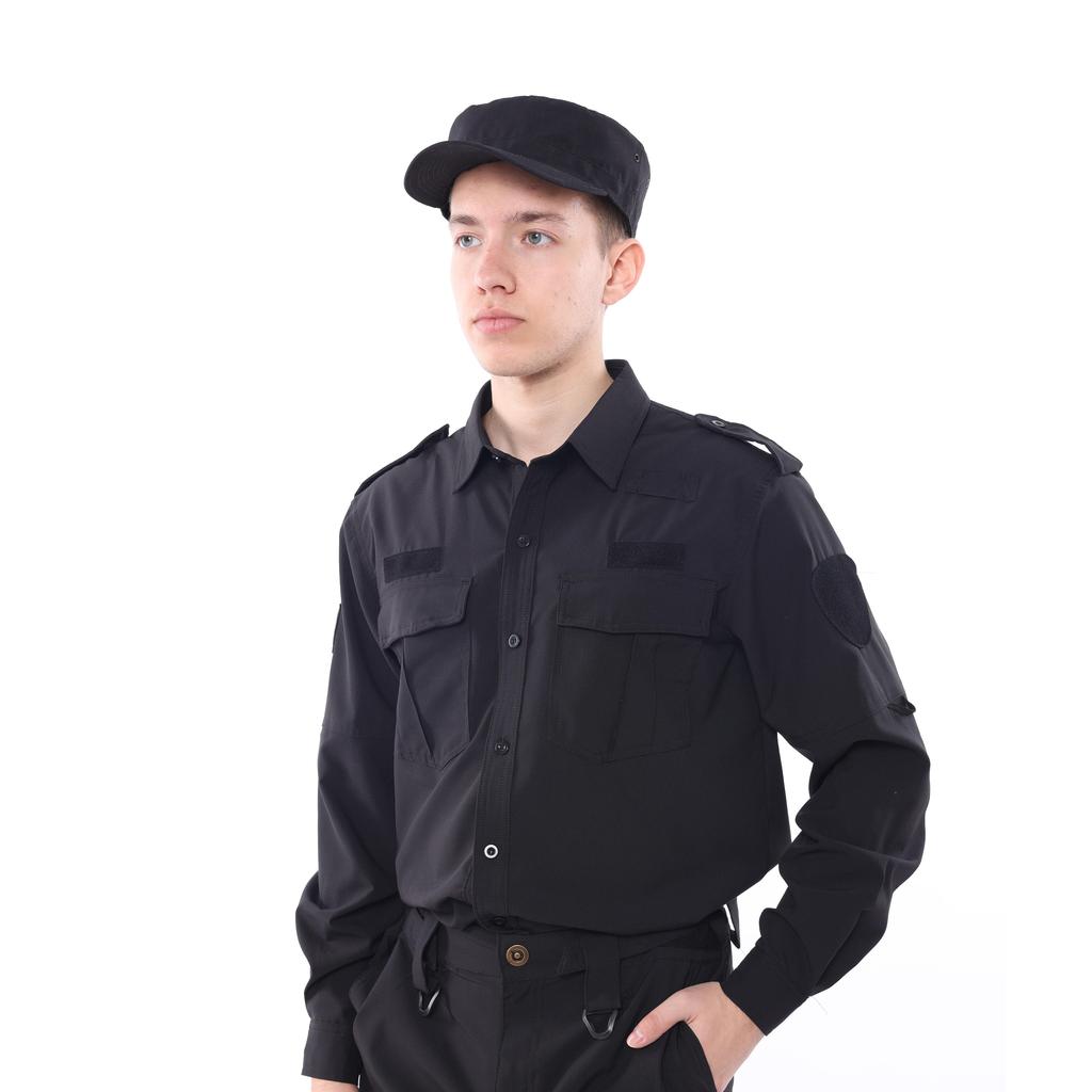 LS Long Sleeve Workwear Nylon Good Strechable Black Navy Blue Police Guard Security Uniform In Summer Fall Seasons
