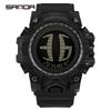 SANDA Luxury Men's Electronic Digital Watch Outdoor Sports Waterproof Countdown Men's Electronic Watch Alarm Clock