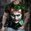 Joker 3D Printed T-shirt Summer New Street Fashion Round Neck Short Sleeved