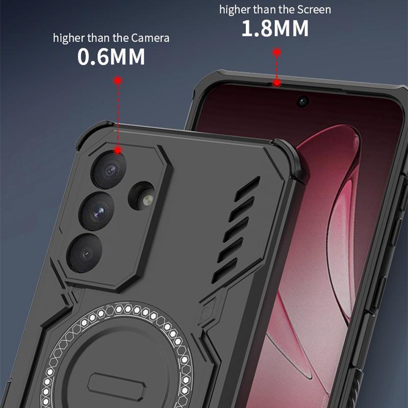 KEYSION Hollow Heat Dissipation Case for Samsung A57 5G A37 Magnetic Cooling Shockproof Phone Back Cover for Galaxy A37 A57 5G