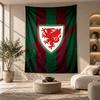 Dekorativer Wandteppich, Wales Rugby Aufdruck Wandkunst, Leichte Wanddekoration für Schlafzimmer Hintergrund