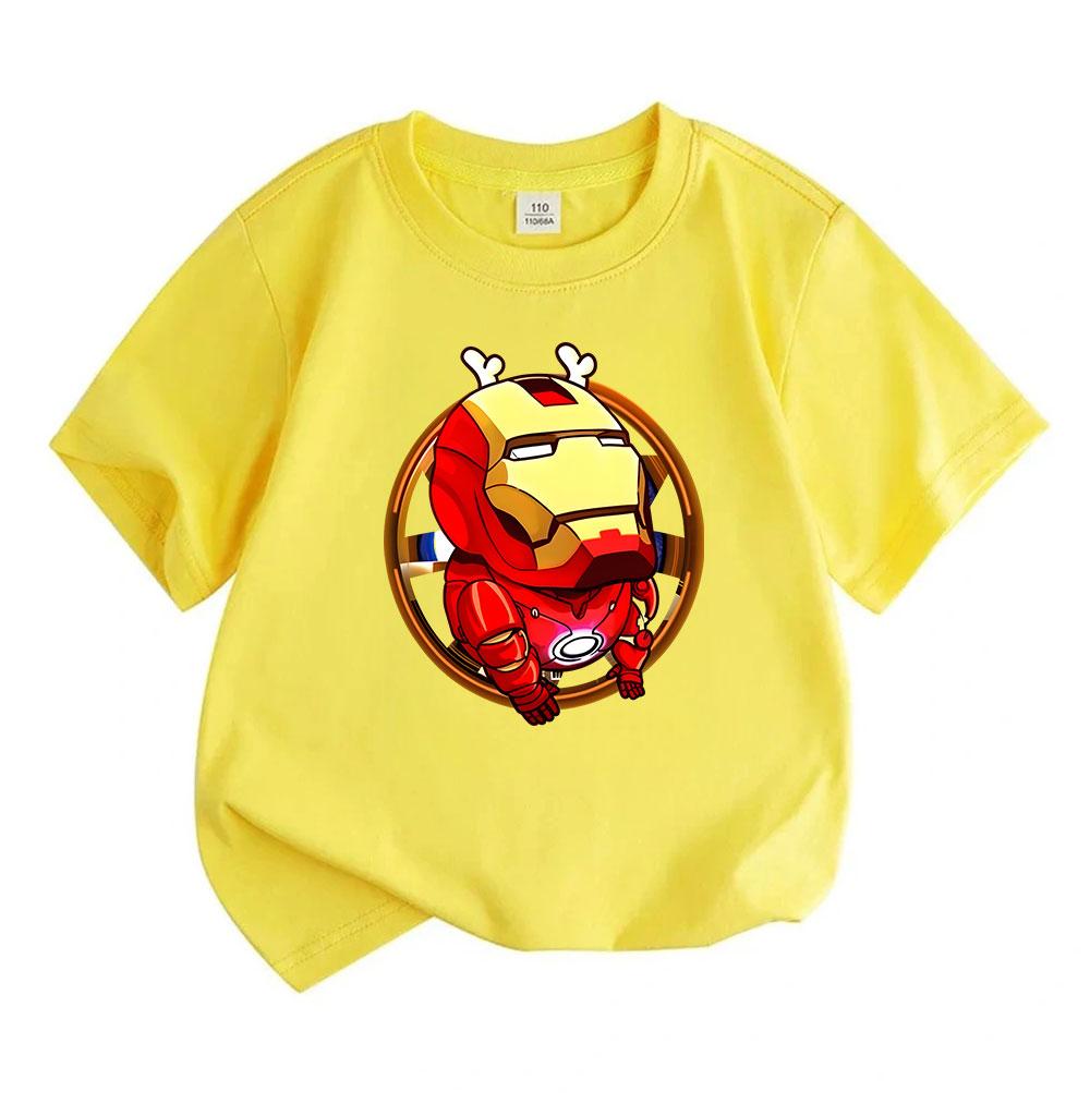 Kids Boys Girls 100% Cotton Crew Neck Short Sleeve T-Shirt,