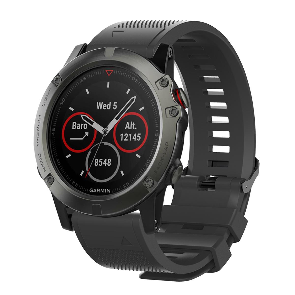

Силиконовый ремешок для часов Garmin Fenix 7X/5S/6 со быстросъемным креплением 26mm standard buckle темно-синий