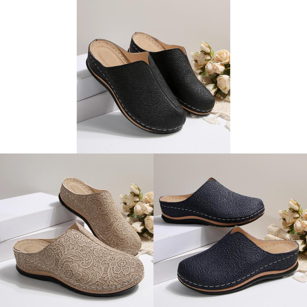 Fall Womens Platform Loafers With Embroidery And Rubber Sole For Casual Office Wear