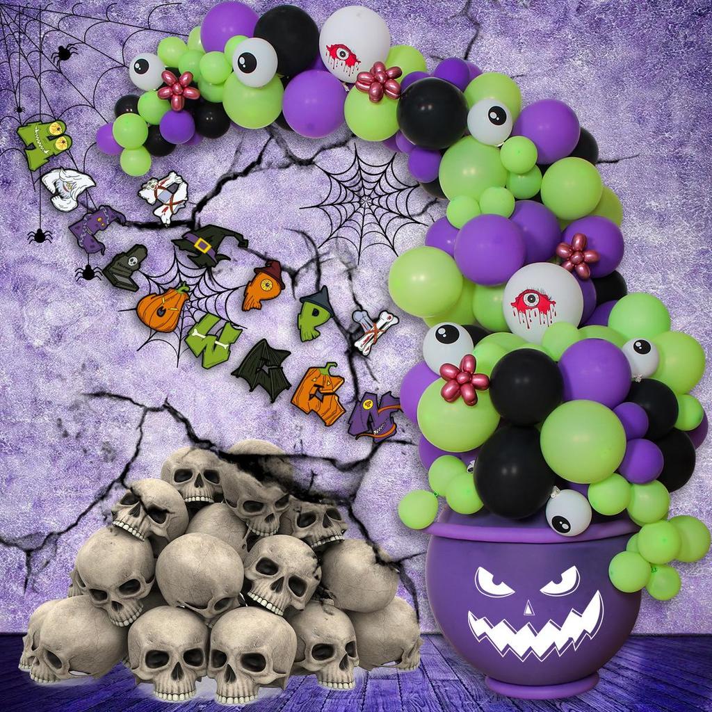 Halloween Medicine Jar Balloon Set - Party Decoration Ghost Festival Pull Flag