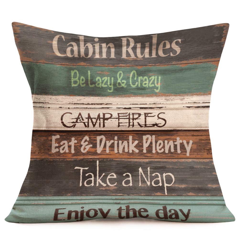 Retro nostalgic style text printed linen pillowcase, living room sofa cushion cover, home decoration throw pillows 40x40