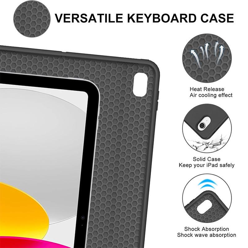 Backlit Bluetooth Keyboard Case with Pen Slot for iPad 11th Gen A16