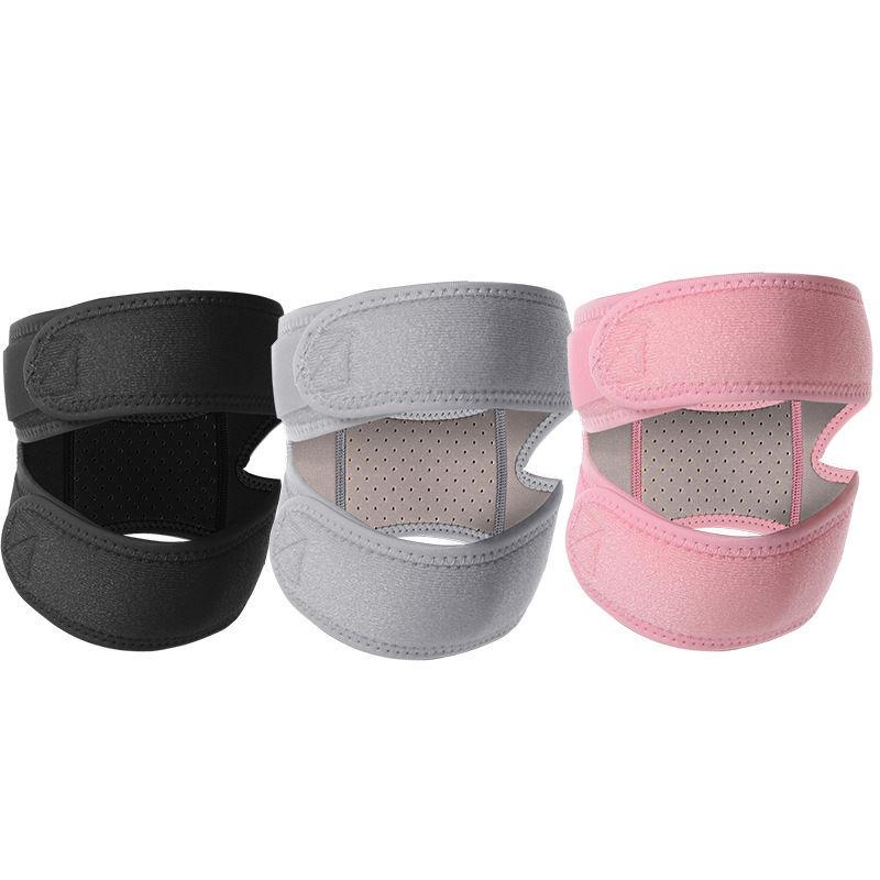 1Pc Sports Knee Pad Double Strip Adjustable Knee Strap Protect Knee Shock Absorption, Breathable and Non-slip for Running