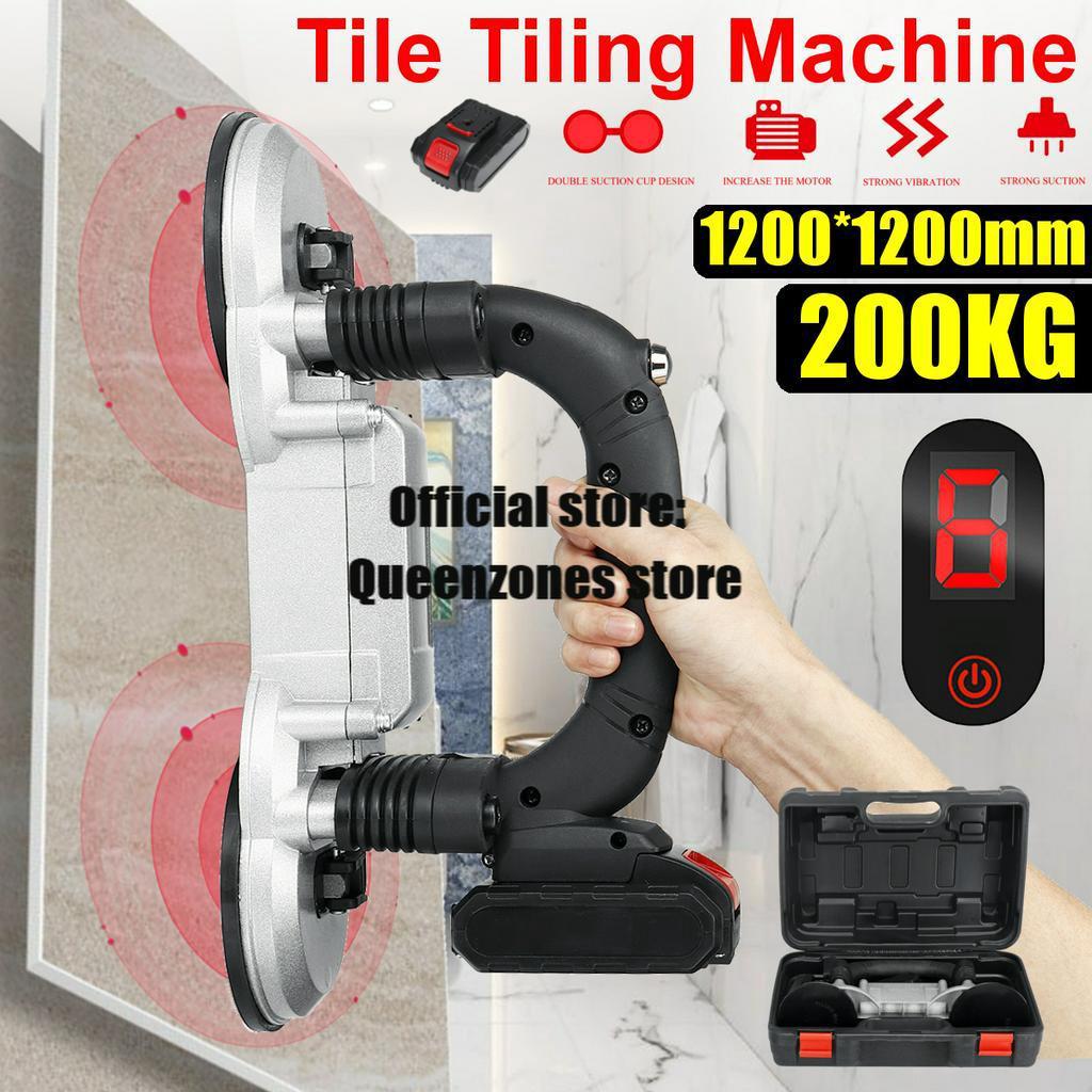 200KG 30000r/min Tile Machine 1500W Tiles Vibrator Suction Cup Automatic Floor Vibrator Leveling Tool for 60-120CM Ceramic Floor